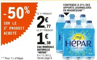 E.Leclerc Eau Minérale Naturelle Hépar offre