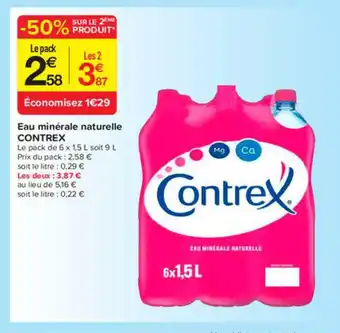 Carrefour Contact Eau Minérale Naturelle Contrex offre