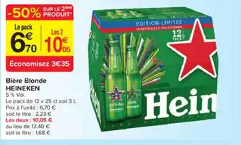 Carrefour Contact Bière Blonde Heineken offre