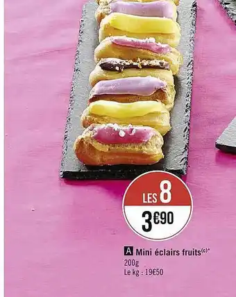 Mini éclairs Fruits