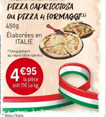 Pizza capricciosa ou pizza 4 formaggi