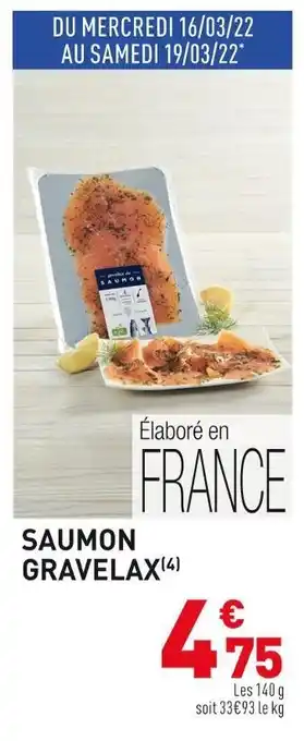 Grand Frais Saumon gravelax offre