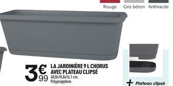 Centrakor La jardinière chorus avec plateau clipsé offre