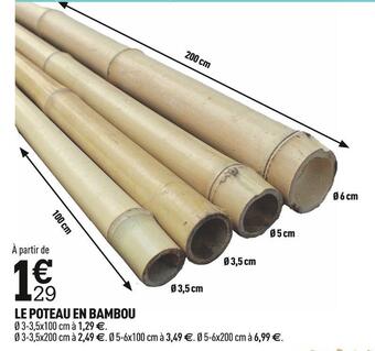 Centrakor Le poteau en bambou offre