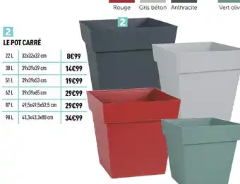 Le pot carré