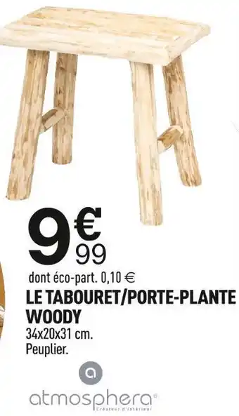 Centrakor Le tabouret/porte-plante woody offre
