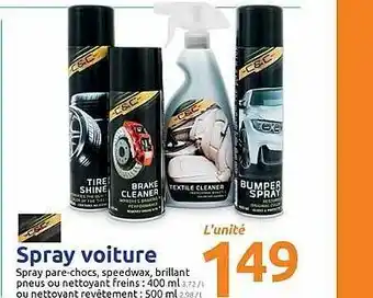 Action Spray Voiture offre