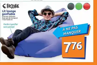Action Lit Lounge Gonflable Froyak offre