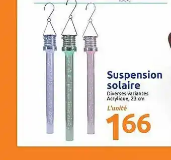 Action Suspension Solaire offre