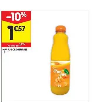 Leader Price Pur Jus Clémentine offre