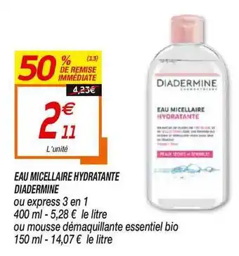 Netto Eau Micellaire Hydratante Diadermine offre