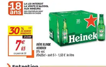 Netto Bière Blonde Heineken offre