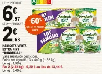 E.Leclerc Haricots verts extra fins Bonduelle offre