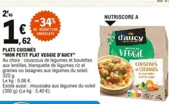E.Leclerc Plats cuisinés Mon petit plat veggie d'aucy offre