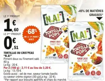 E.Leclerc Tortillas ou cris'peas N.A offre