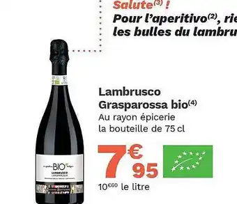 Picard Lambrusco Grasparossa Bio offre
