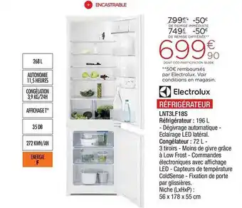 Extra Réfrigérateur Electrolux offre