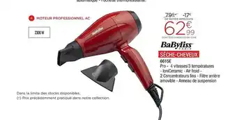 Sèche-cheveux 6615e Babyliss Paris