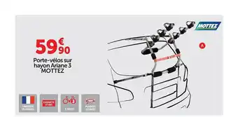 Roady Porte-vélos Sur Hayon Ariane 3 Mottez offre