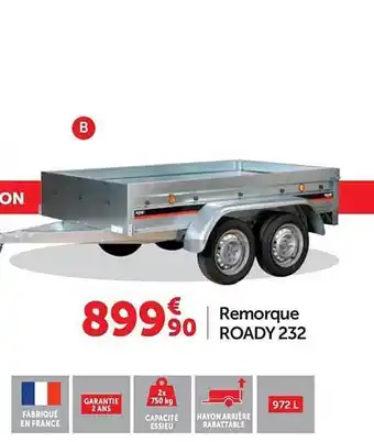 Roady Remorque Roady 232 offre