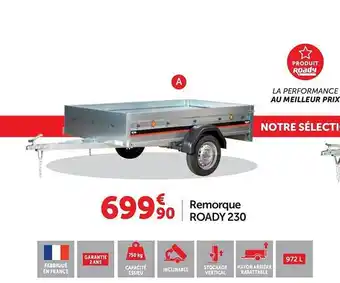 Roady Remorque Roady 230 offre