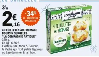 E.Leclerc 4 Feuilletés au fromage boursin offre