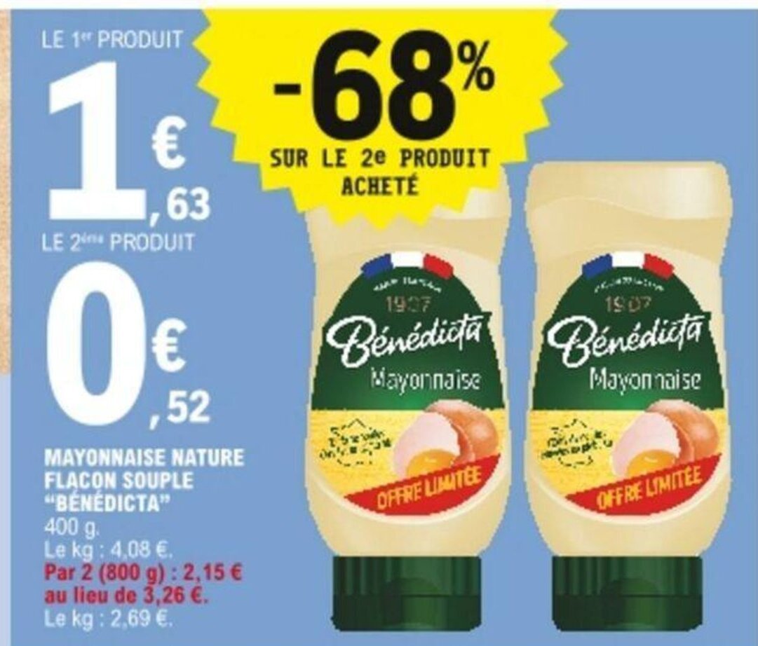 Promo Mayonnaise Nature chez E.Leclerc