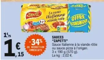 Sauces Zapetti