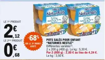 E.Leclerc Pots Salés Pour Enfant offre
