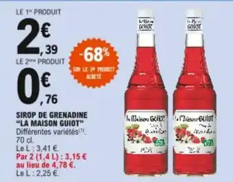 E.Leclerc Sirop de Grenadine offre