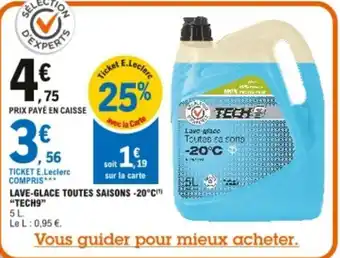 E.Leclerc Lave-Glace Toutes Saisons -20°C offre