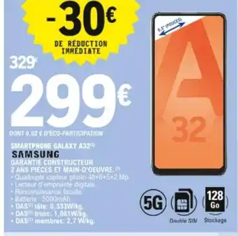 E.Leclerc Smartphone Galaxy A32 offre