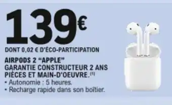 E.Leclerc Airpods 2 Apple offre