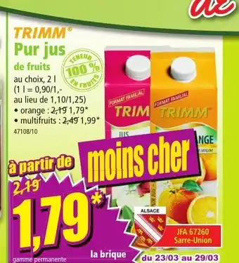Norma Pur Jus de Fruits offre