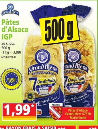 Norma Pâtes d'Alsace IGP offre