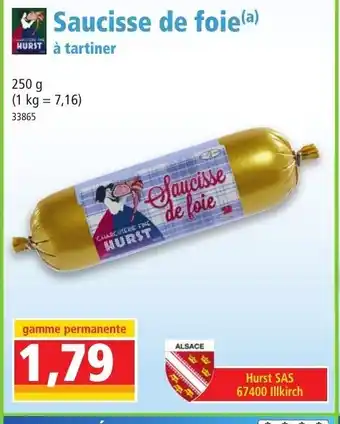 Norma Saucisse de Foie offre
