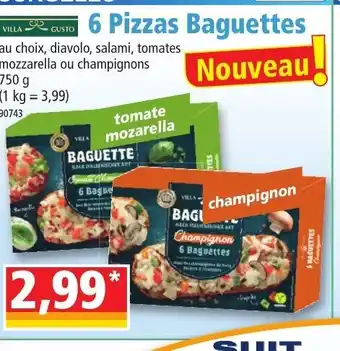 6 Pizzas Baguettes