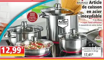 Norma Article de cuisson en acier inoxydable offre