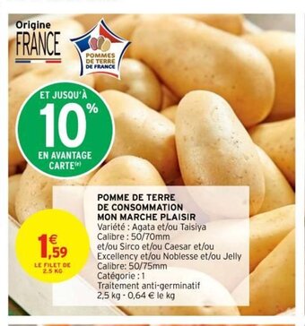 Intermarché Pomme De Terre De Consommation Mon Marche Plaisir offre