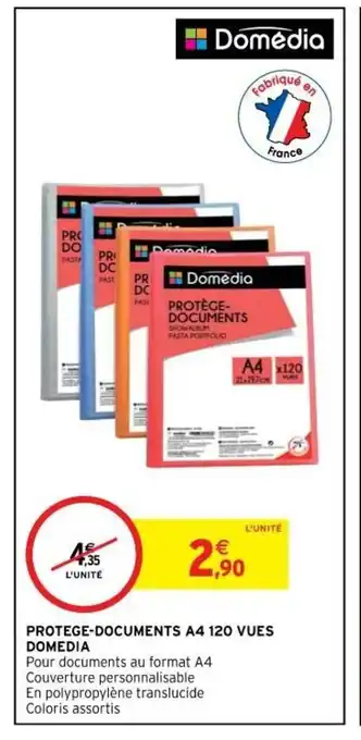 Intermarché Protege-Documents A4 120 Vues Domedia offre
