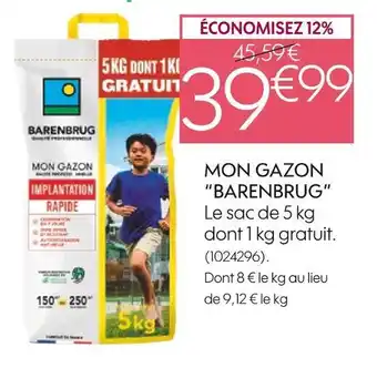 Truffaut Barenbrug mon gazon offre