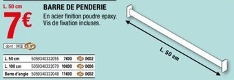 Brico Dépôt Barre de penderie offre