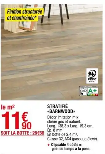 Brico Dépôt Stratifié Barnwood offre