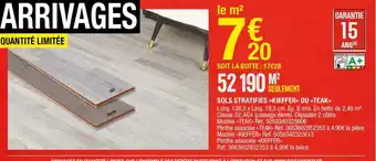 Brico Dépôt Sols Stratifiés Kieffer ou Teak offre
