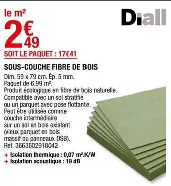 Brico Dépôt Sous-couche Fibre de Bois offre