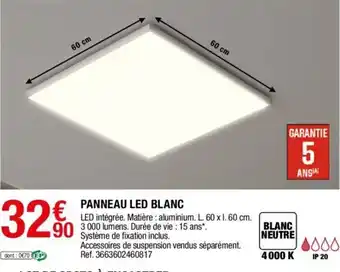 Brico Dépôt Panneau LED blanc offre