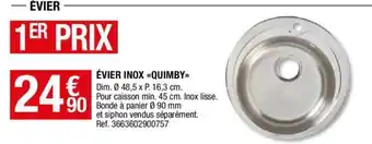 Brico Dépôt Évier inox Quimby offre