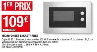 Micro-ondes encastrable
