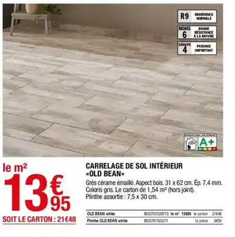 Brico Dépôt Carrelage de sol intérieur Old Bean offre