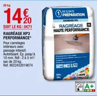 Brico Dépôt Ragréage HP3 Performance offre